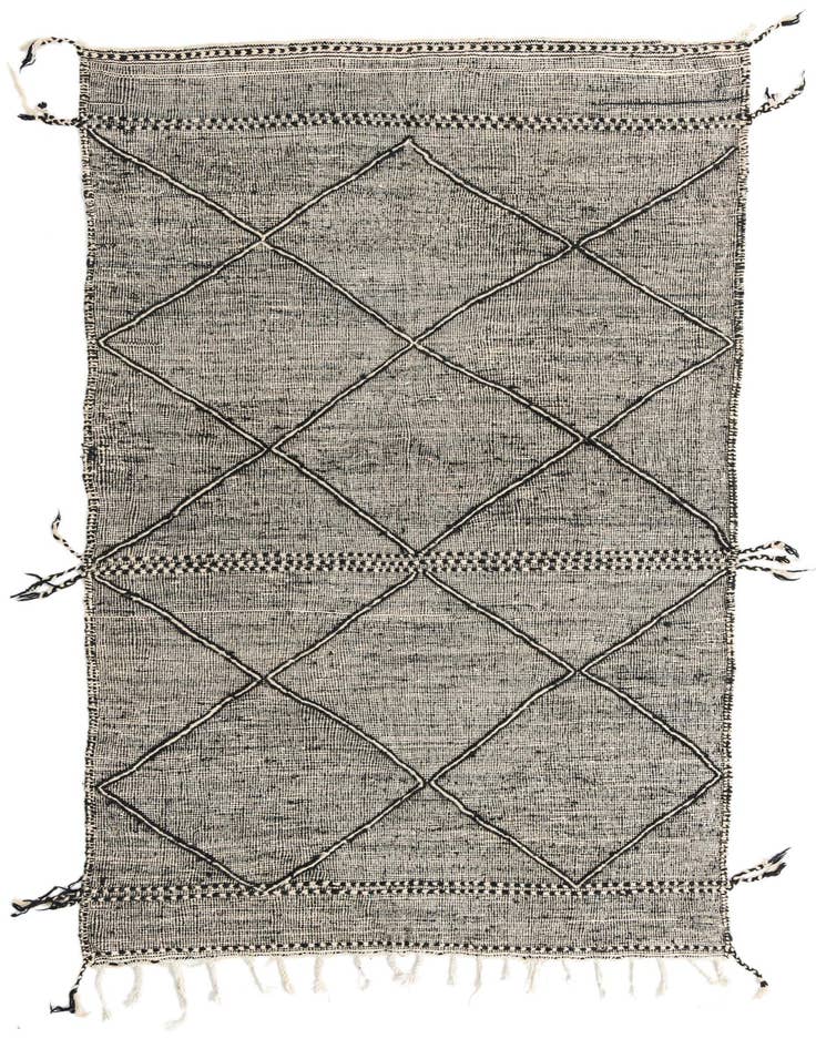 Detail image of 5' x 8' Hand Knotted Moroccan Wool Rug