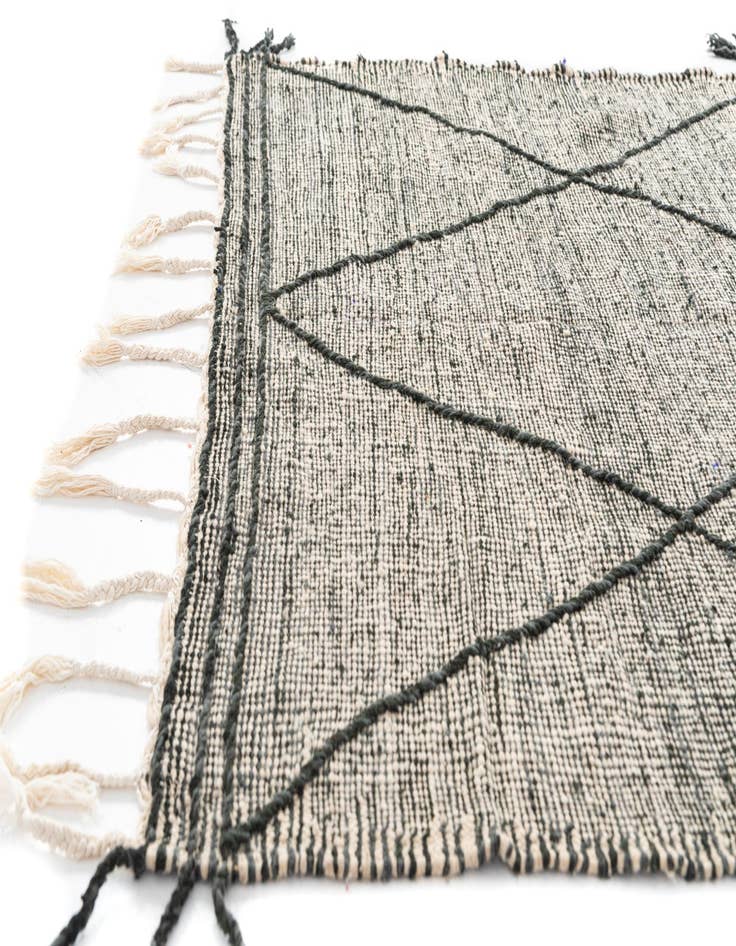 Detail image of 5' 2 x 8' 3  Hand Knotted Moroccan Wool Rug