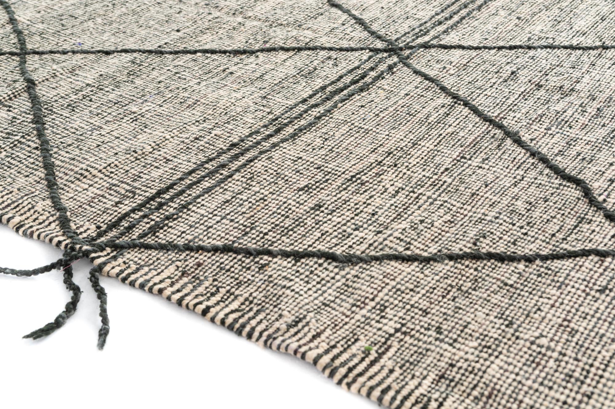 5' 2 x 8' 3 Hand Knotted Moroccan Wool Rug