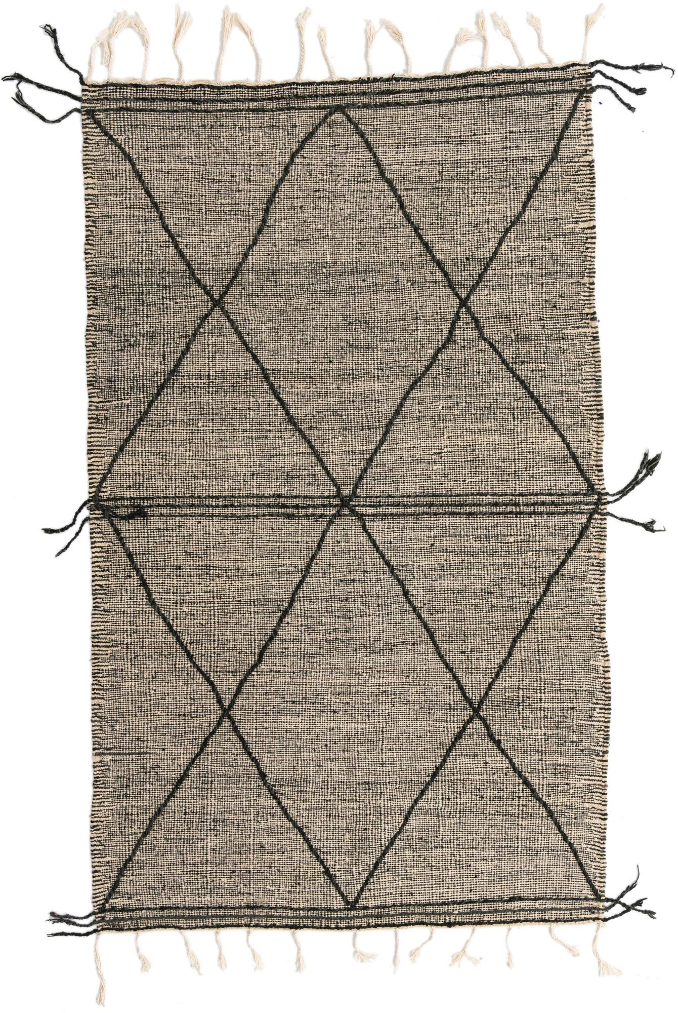 5' 2 x 8' 3 Hand Knotted Moroccan Wool Rug