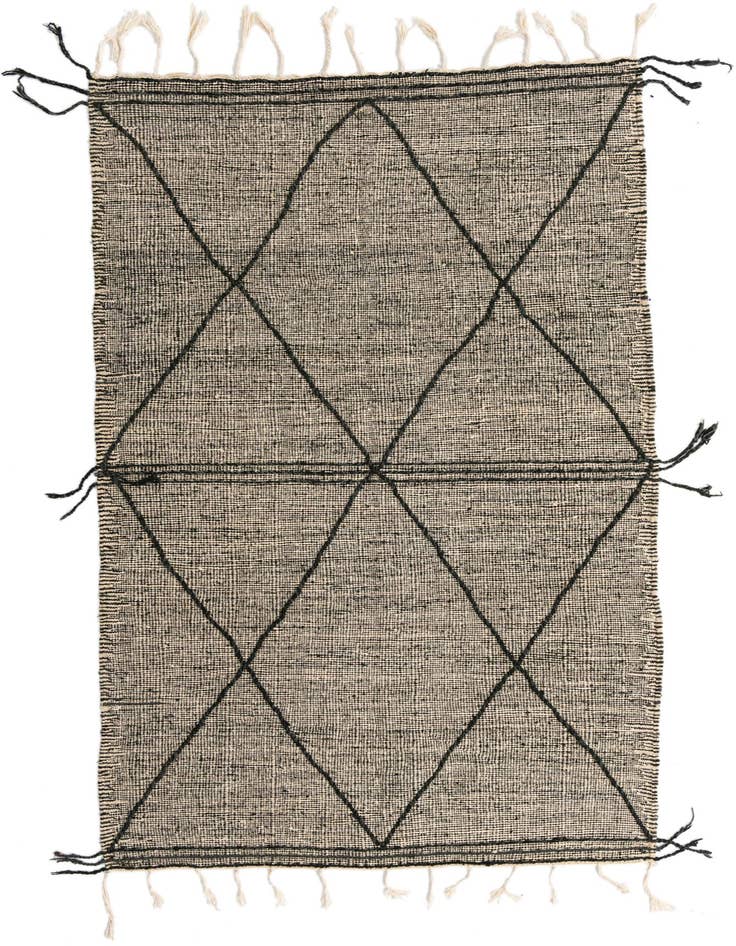 Detail image of 5' 2 x 8' 3 Hand Knotted Moroccan Wool Rug