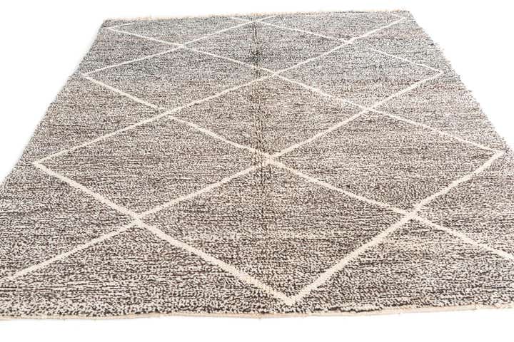 7' 2 x 9' 3 Hand Knotted Moroccan Wool Rug