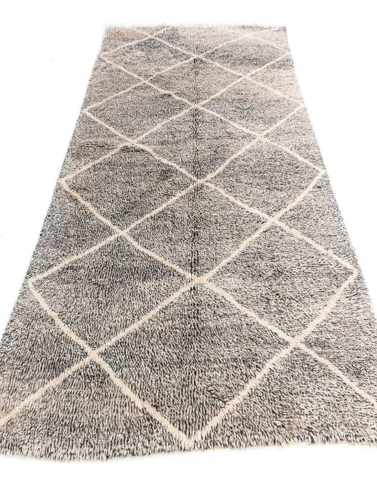 Detail image of 6' 3 x 9'  Hand Knotted Moroccan Wool Rug