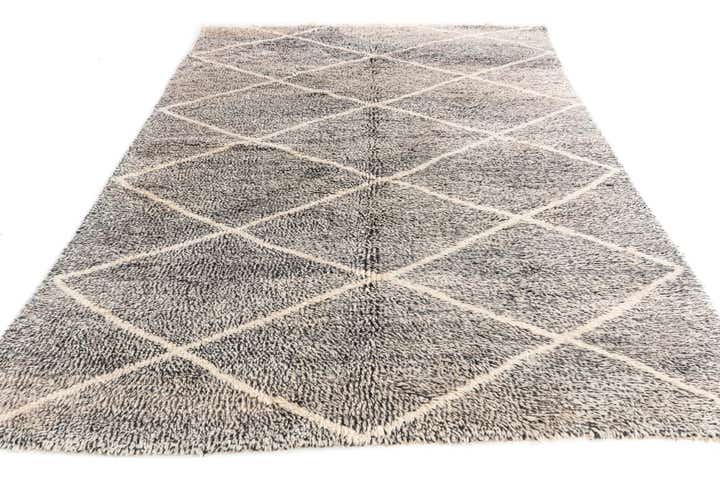 6' 3 x 9' Hand Knotted Moroccan Wool Rug