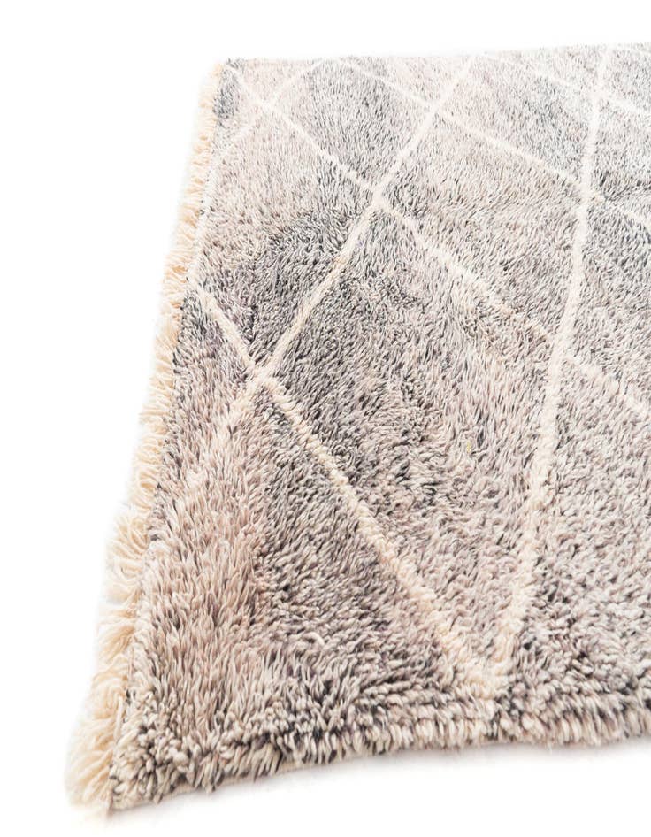 Detail image of 6' 3 x 9'  Hand Knotted Moroccan Wool Rug