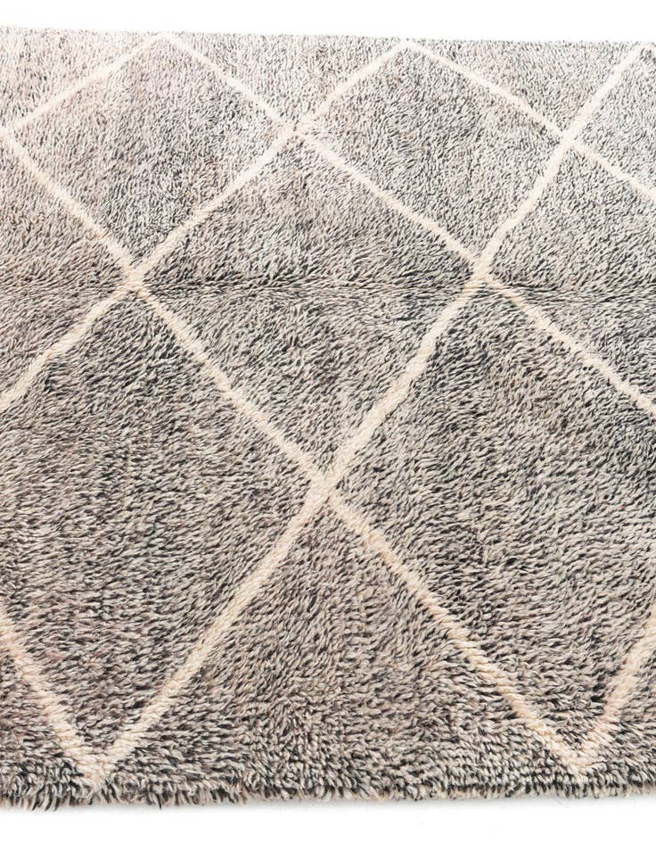 Detail image of 6' 3 x 9'  Hand Knotted Moroccan Wool Rug