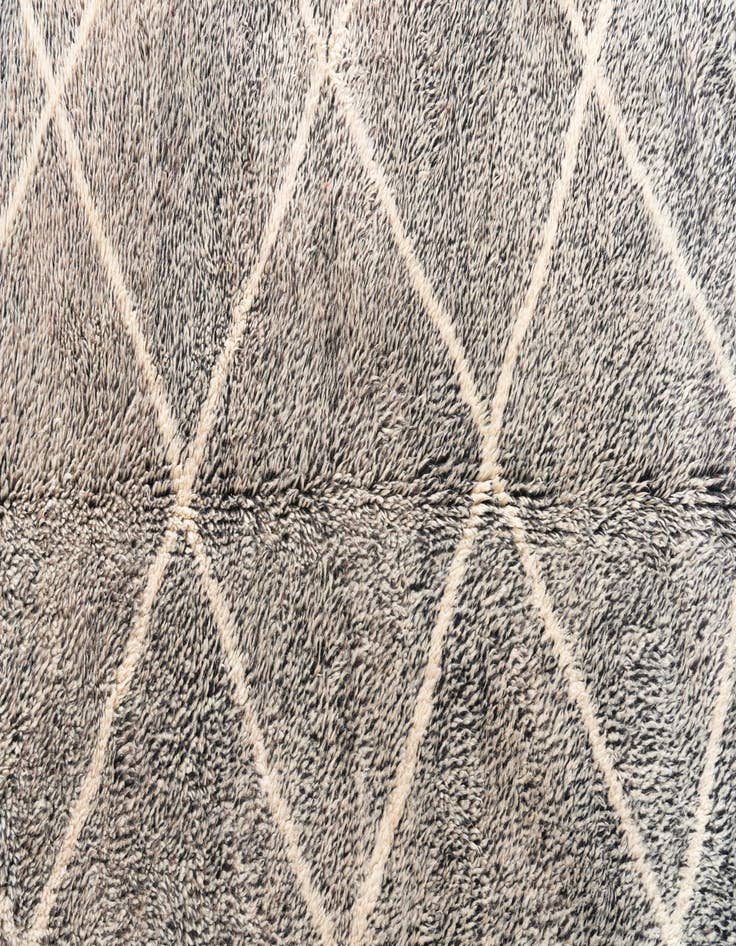 Detail image of 6' 3 x 9'  Hand Knotted Moroccan Wool Rug