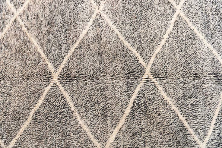Detail image of 6' 3 x 9' Hand Knotted Moroccan Wool Rug