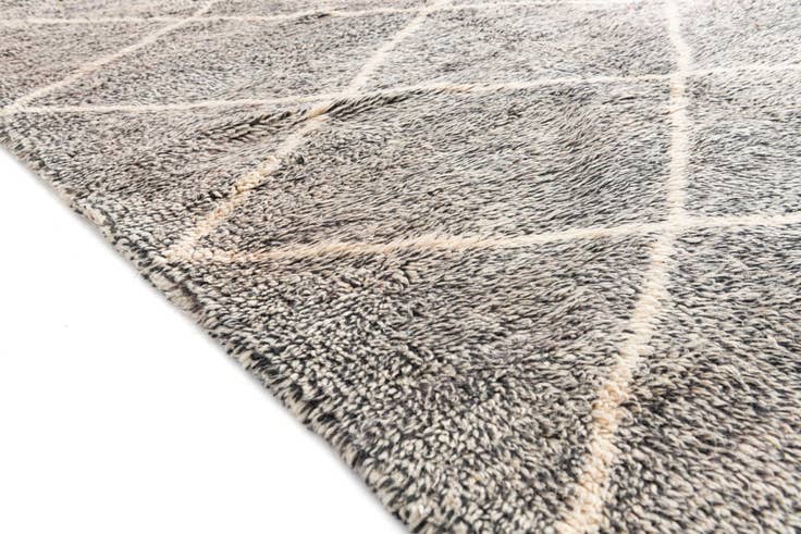 Detail image of 6' 3 x 9' Hand Knotted Moroccan Wool Rug