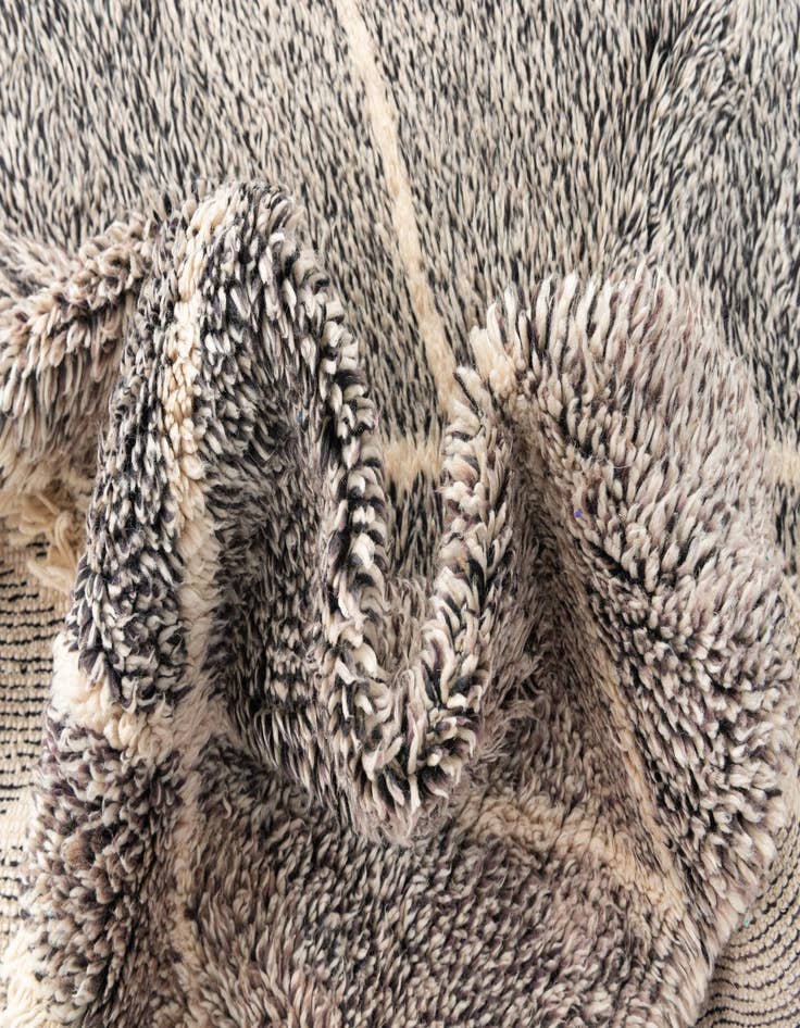 Detail image of 6' 3 x 9'  Hand Knotted Moroccan Wool Rug