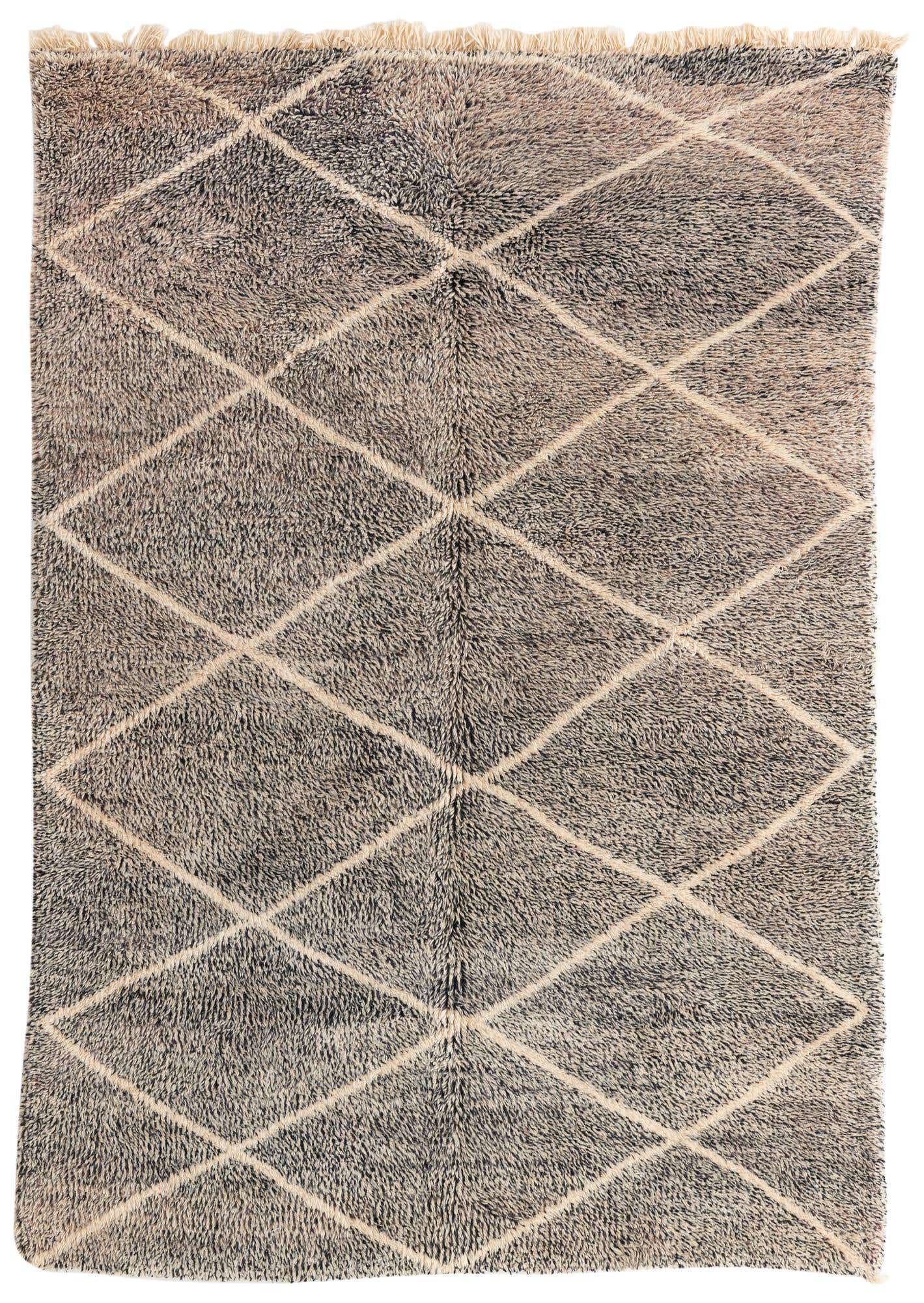 6' 3 x 9' Hand Knotted Moroccan Wool Rug