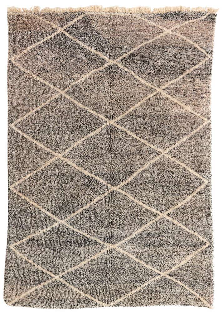 6' 3 x 9' Hand Knotted Moroccan Wool Rug
