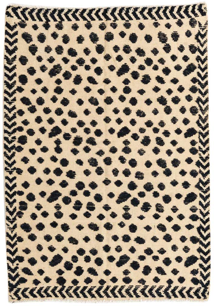 4' 3 x 6' Hand Knotted Moroccan Wool Rug