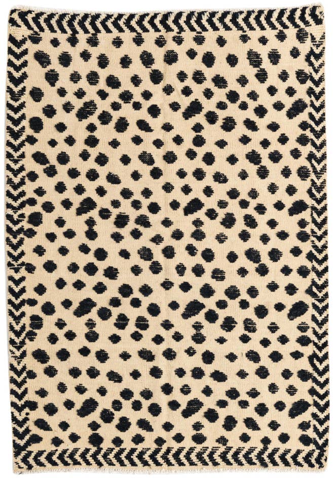 Detail image of 4' 3 x 6' Hand Knotted Moroccan Wool Rug
