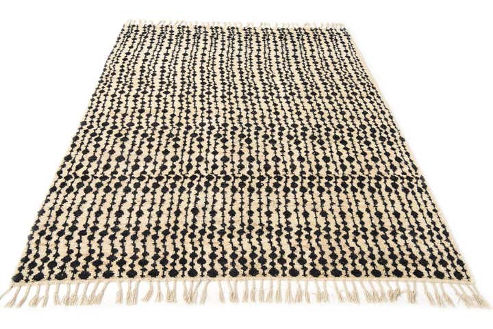 5' 7 x 8' 1 Hand Knotted Moroccan Wool Rug