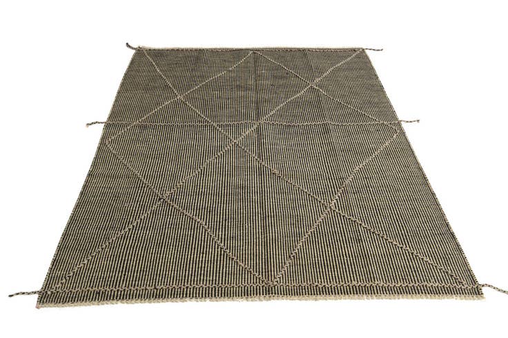 Detail image of 5' 6 x 7' 6 Hand Knotted Moroccan Wool Rug
