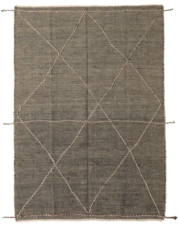 Detail image of 5' 6 x 7' 6 Hand Knotted Moroccan Wool Rug