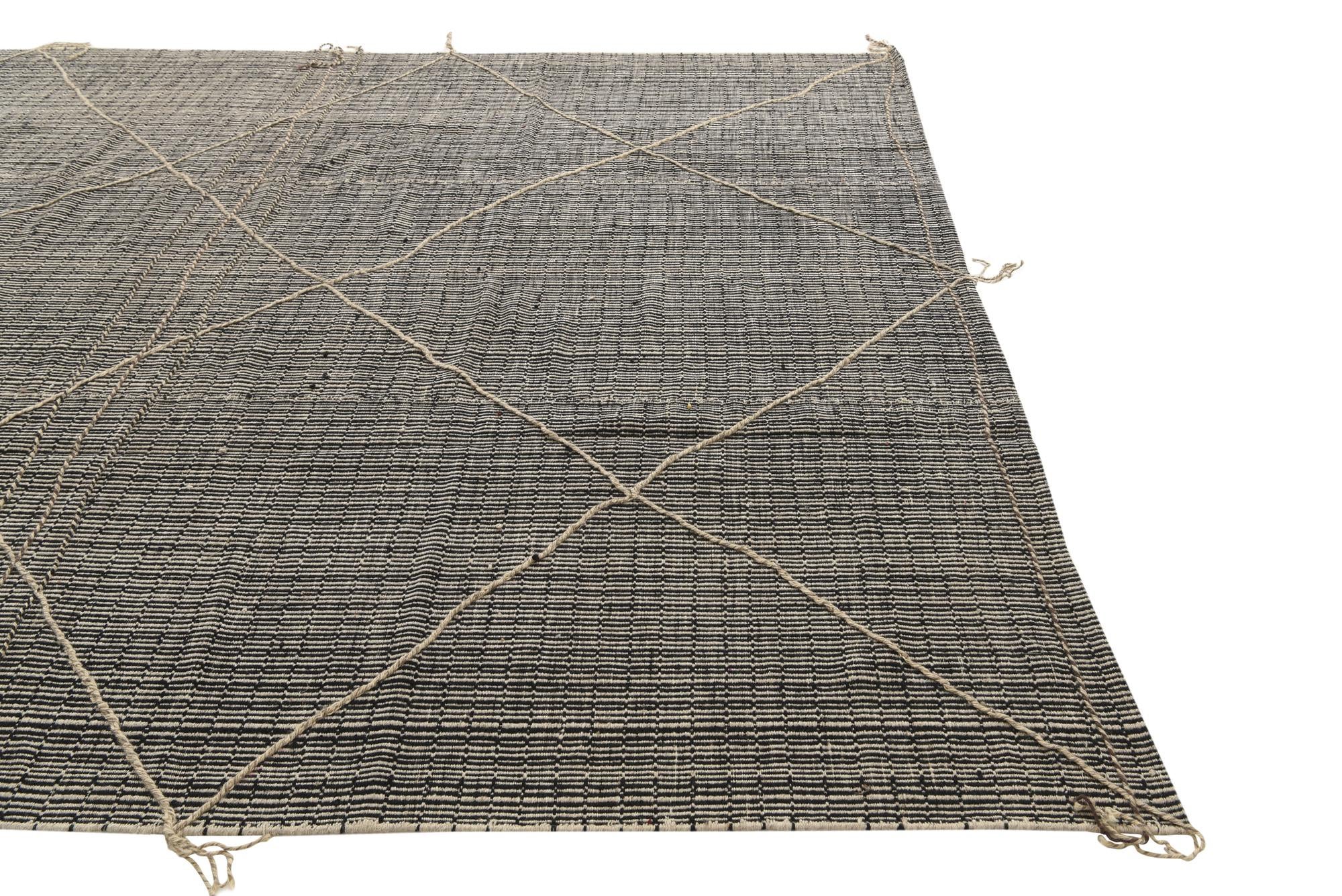 8' 8 x 11' 9 Hand Knotted Moroccan Wool Rug