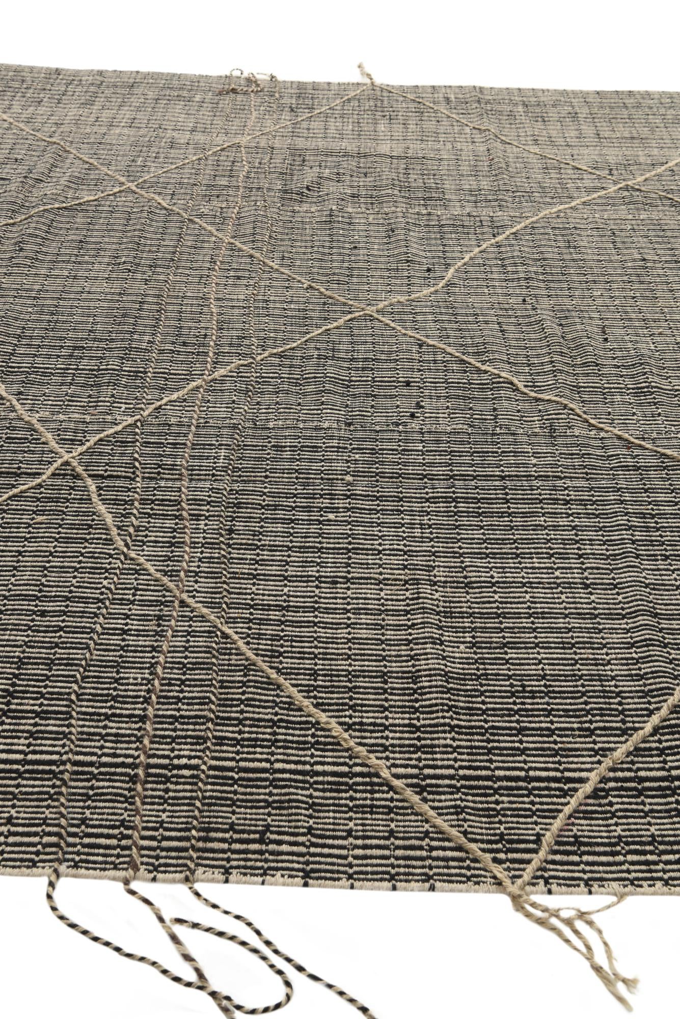 8' 8 x 11' 9 Hand Knotted Moroccan Wool Rug