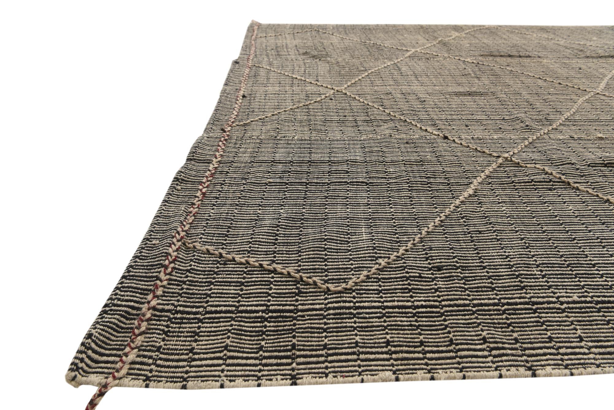 8' 7 x 12' 3 Hand Knotted Moroccan Wool Rug