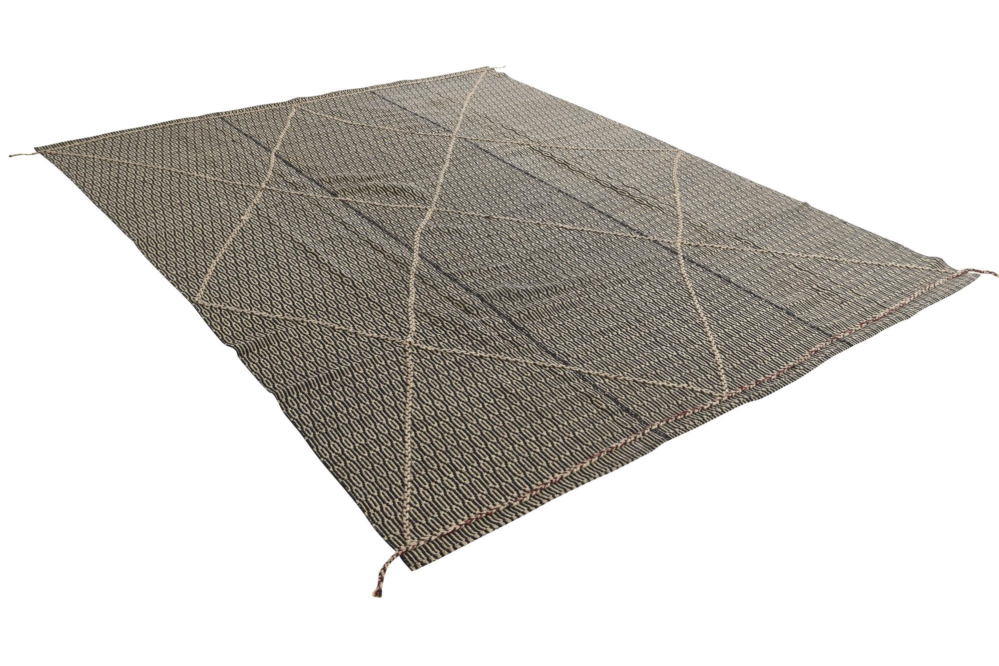 7' 9 x 9' 7 Hand Knotted Moroccan Wool Rug