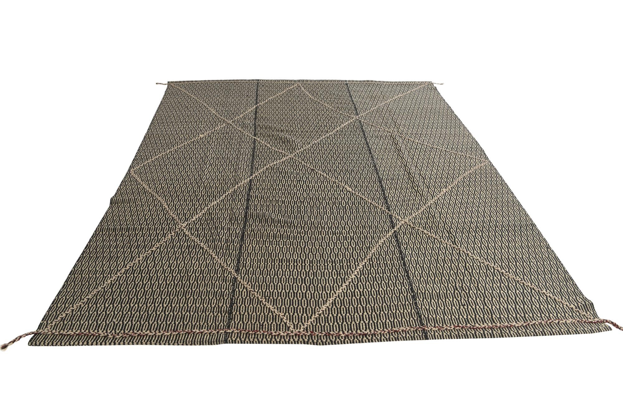 7' 9 x 9' 7 Hand Knotted Moroccan Wool Rug