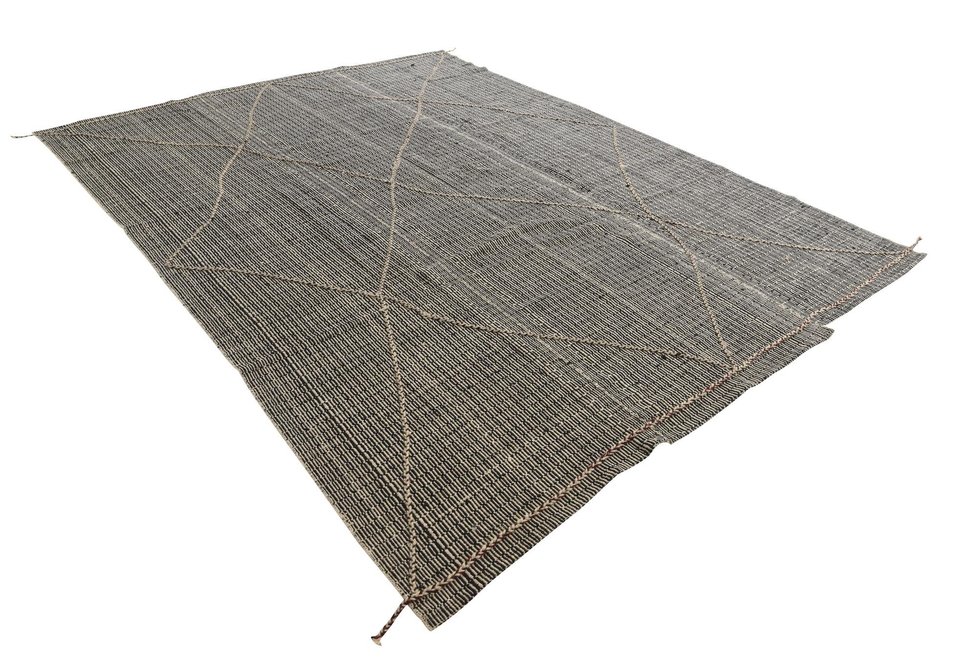 8' 9 x 11' 8 Hand Knotted Moroccan Wool Rug