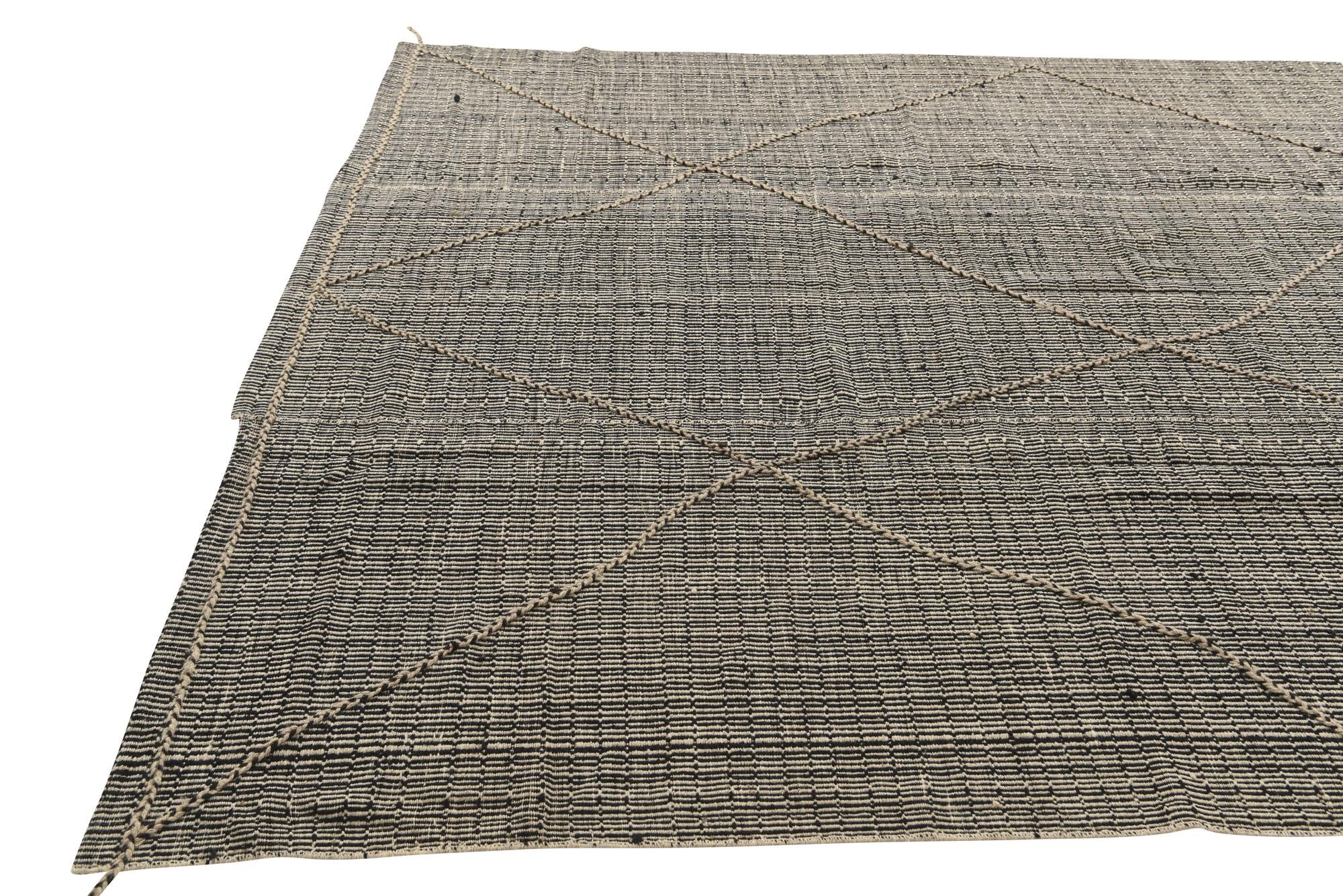 8' 9 x 11' 8 Hand Knotted Moroccan Wool Rug
