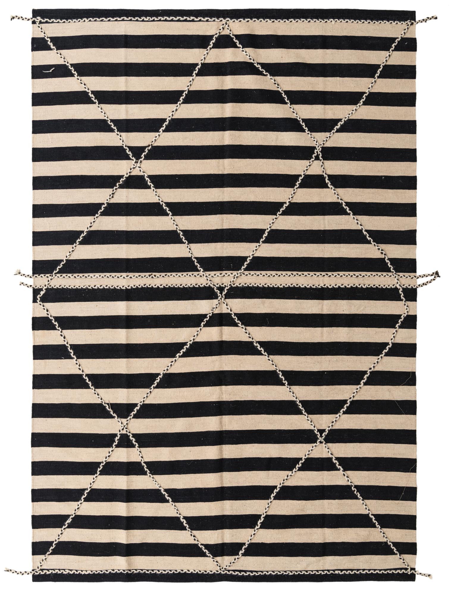 6' 8 x 9' 10 Hand Knotted Moroccan Wool Rug