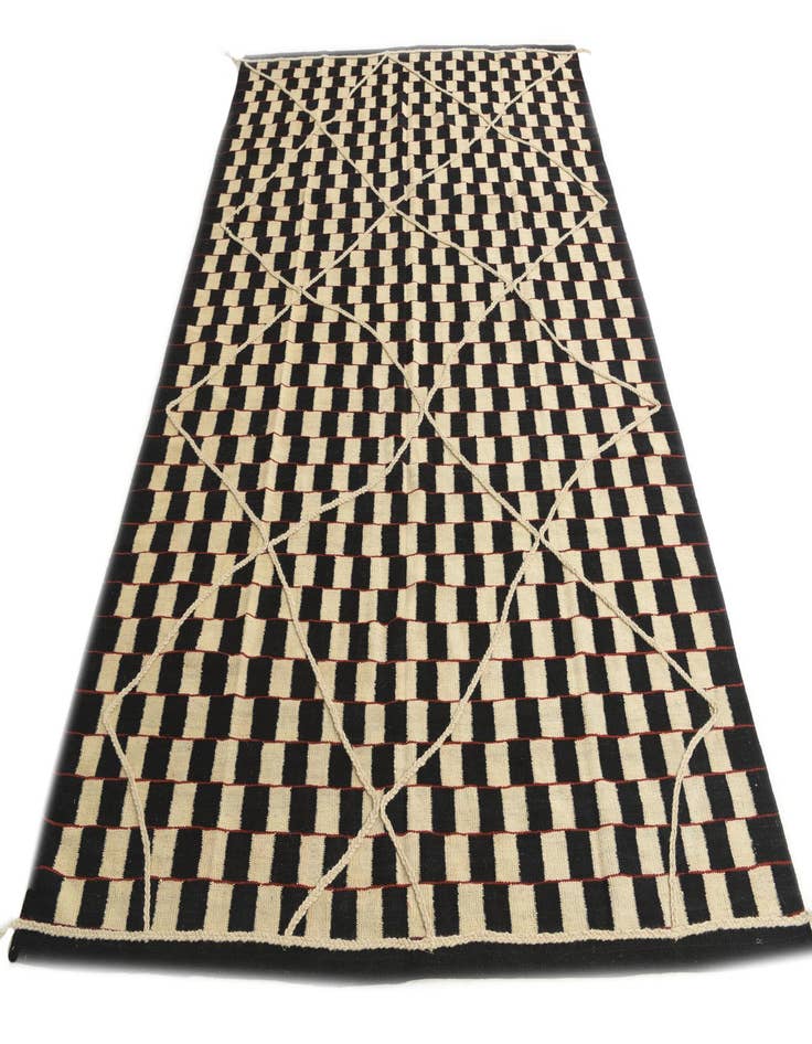 Detail image of 6' 7 x 9' 7  Hand Knotted Moroccan Wool Rug