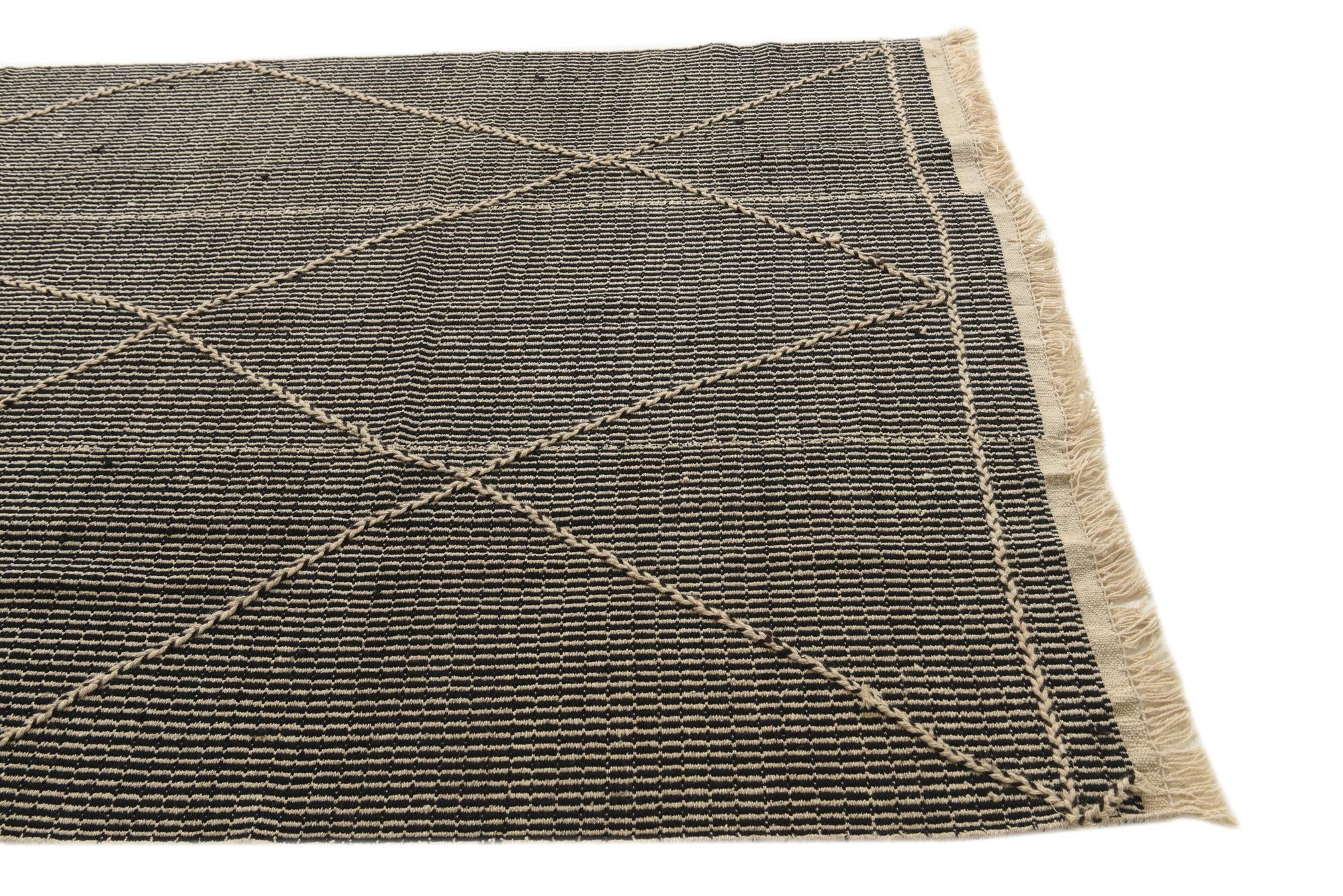 5' 10 x 9' 8 Hand Knotted Moroccan Wool Rug
