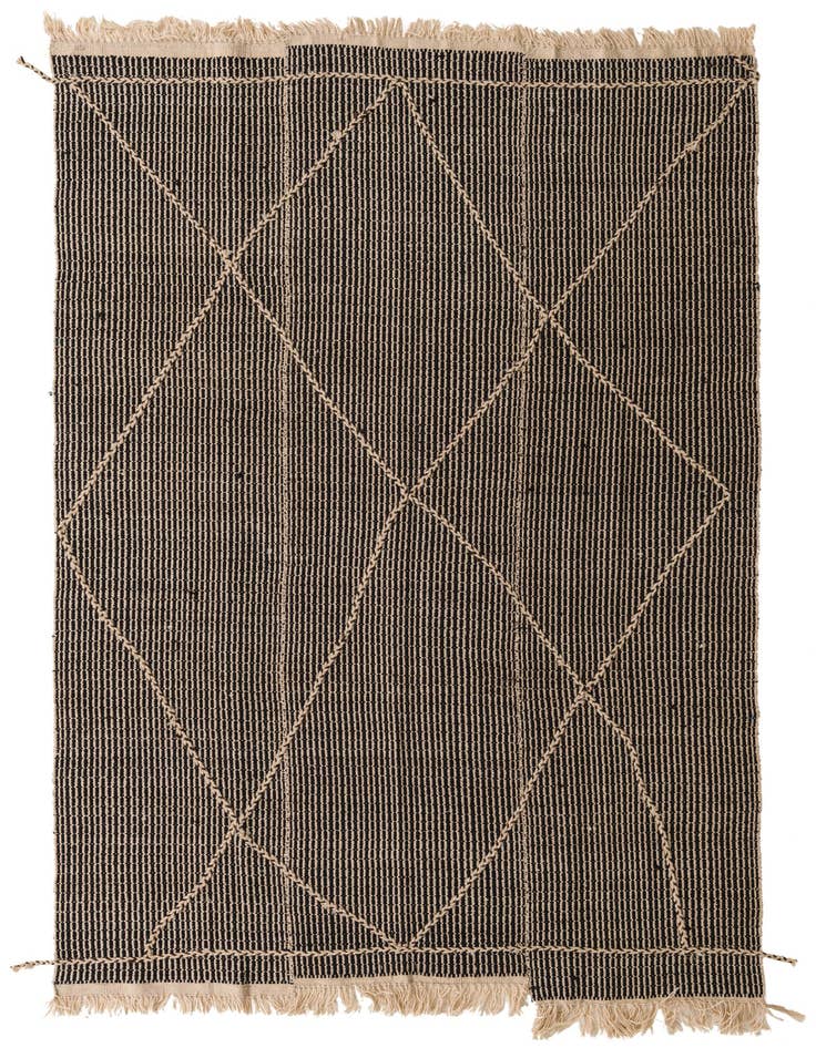 Detail image of 5' 10 x 9' 8 Hand Knotted Moroccan Wool Rug