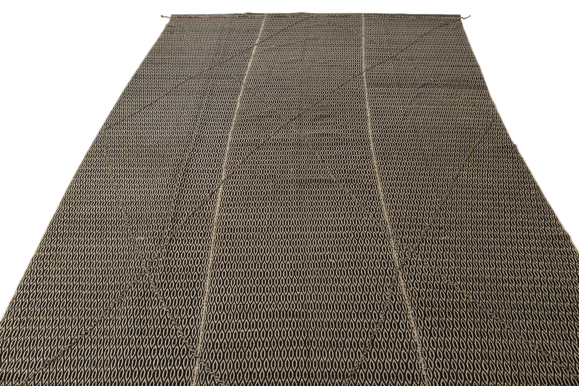 9' 7 x 14' 3 Hand Knotted Moroccan Wool Rug