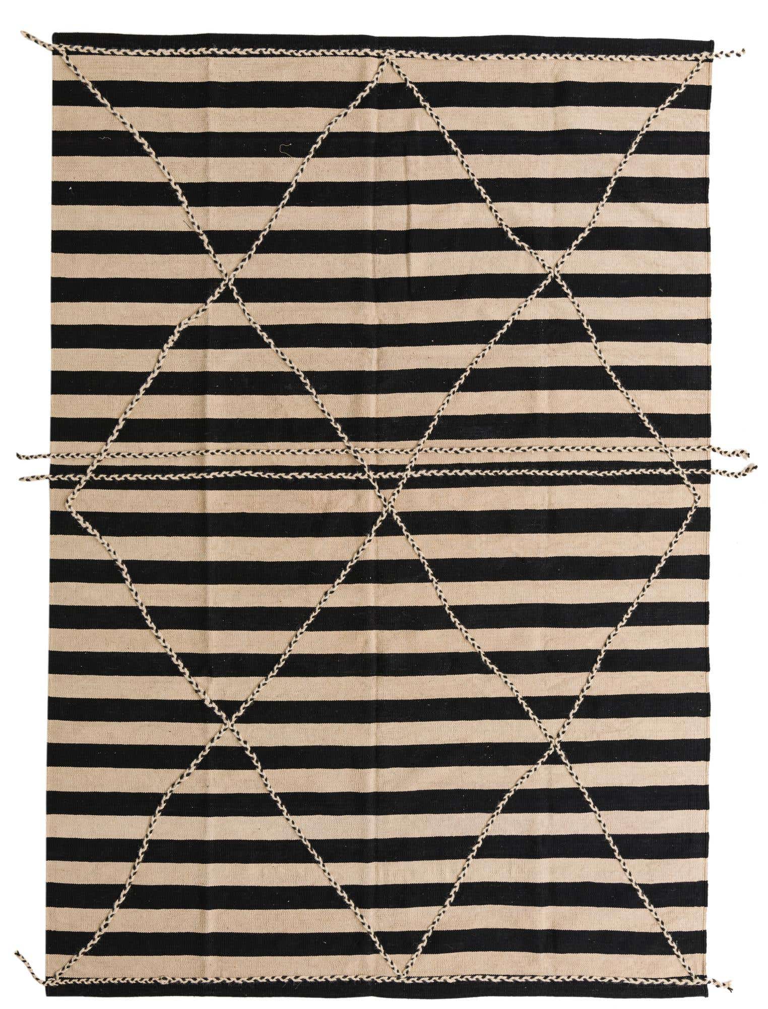 6' 8 x 9' 8 Hand Knotted Moroccan Wool Rug