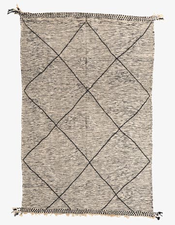 6' 4 x 9' 8 Hand Knotted Moroccan Wool Rug