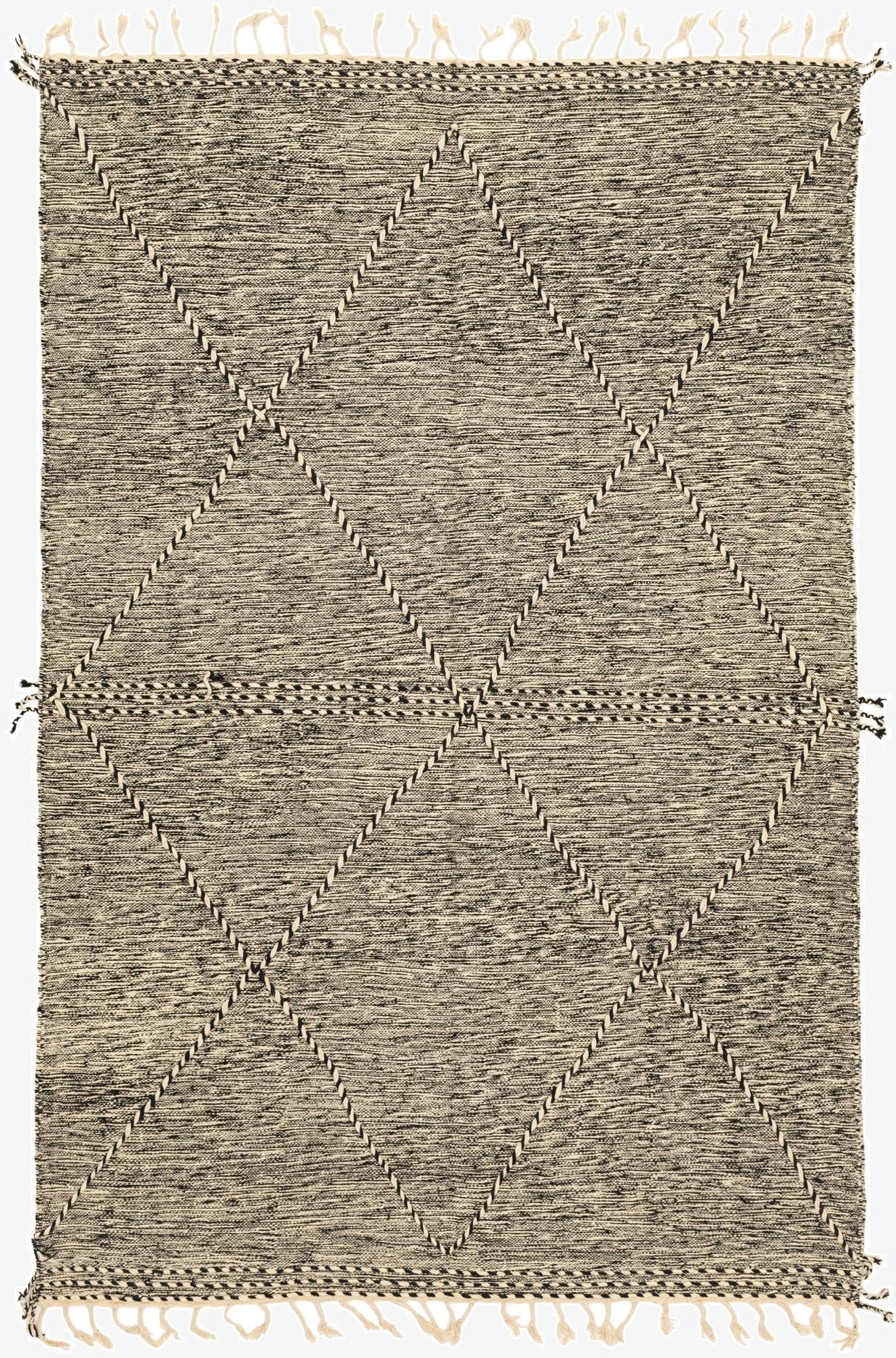 6' 7 x 9' 10  Hand Knotted Moroccan Wool Rug