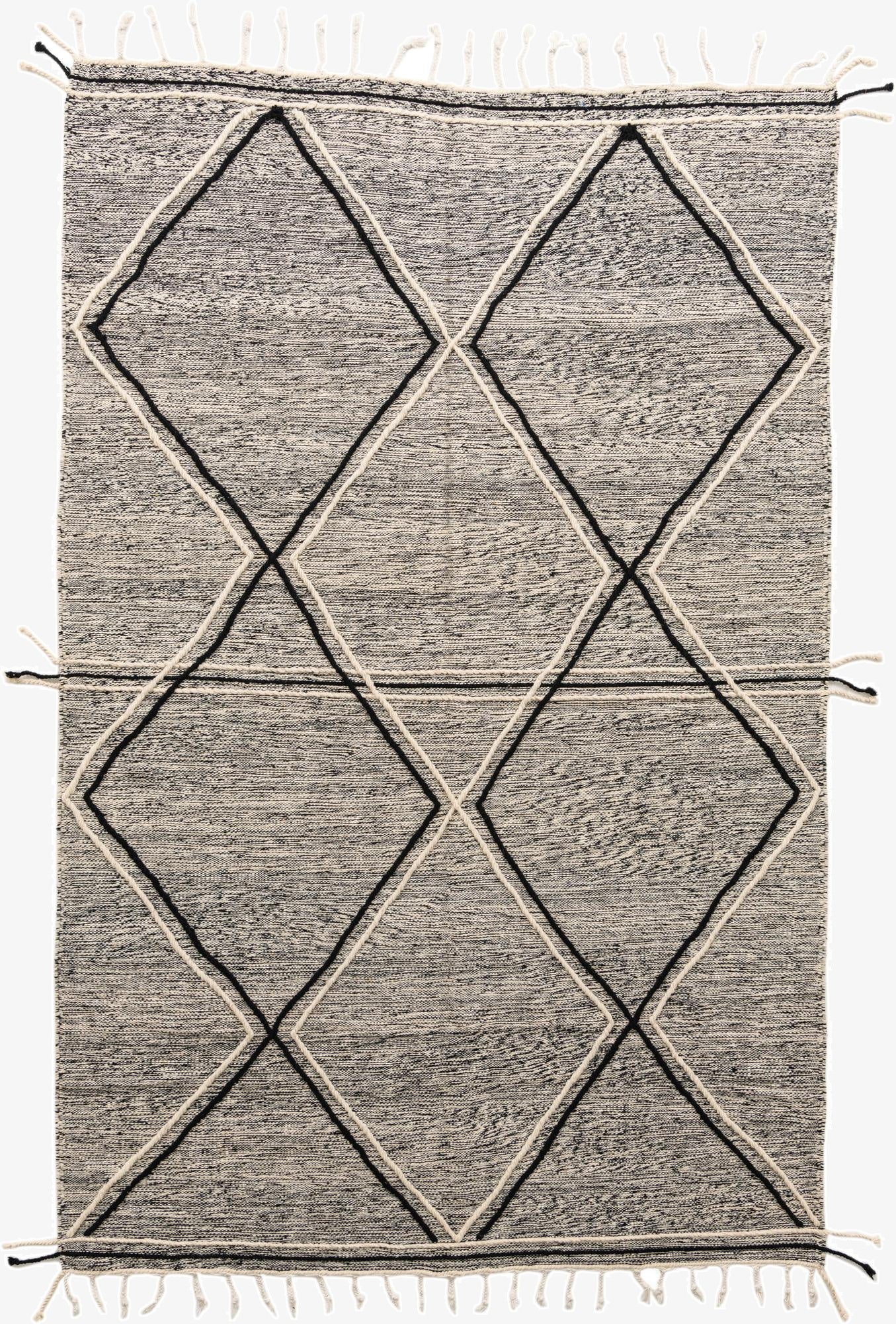 6' 4 x 10'  Hand Knotted Moroccan Wool Rug