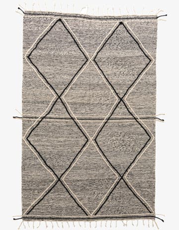 6' 4 x 10' Hand Knotted Moroccan Wool Rug