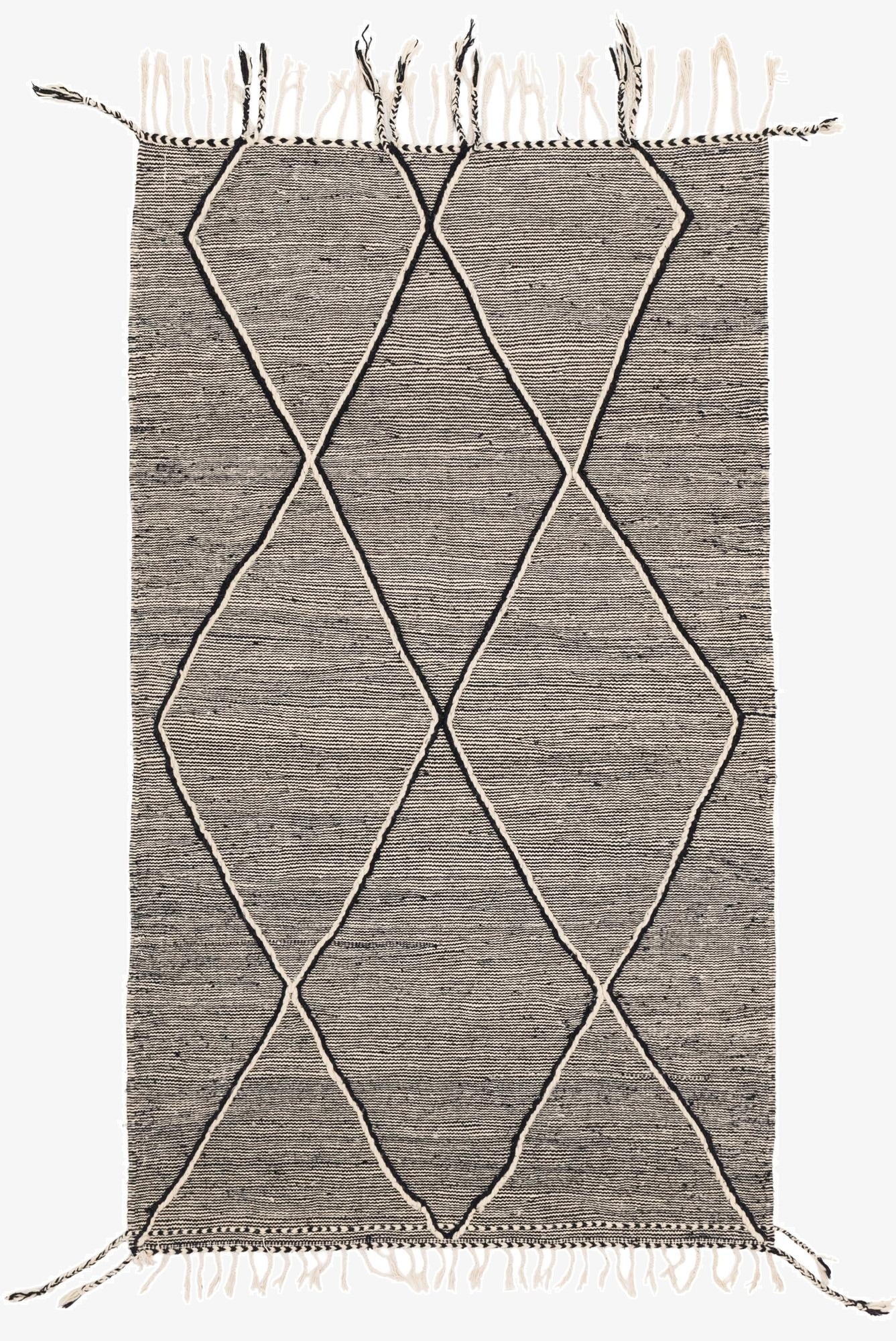 5' 2 x 8' 10  Hand Knotted Moroccan Wool Rug