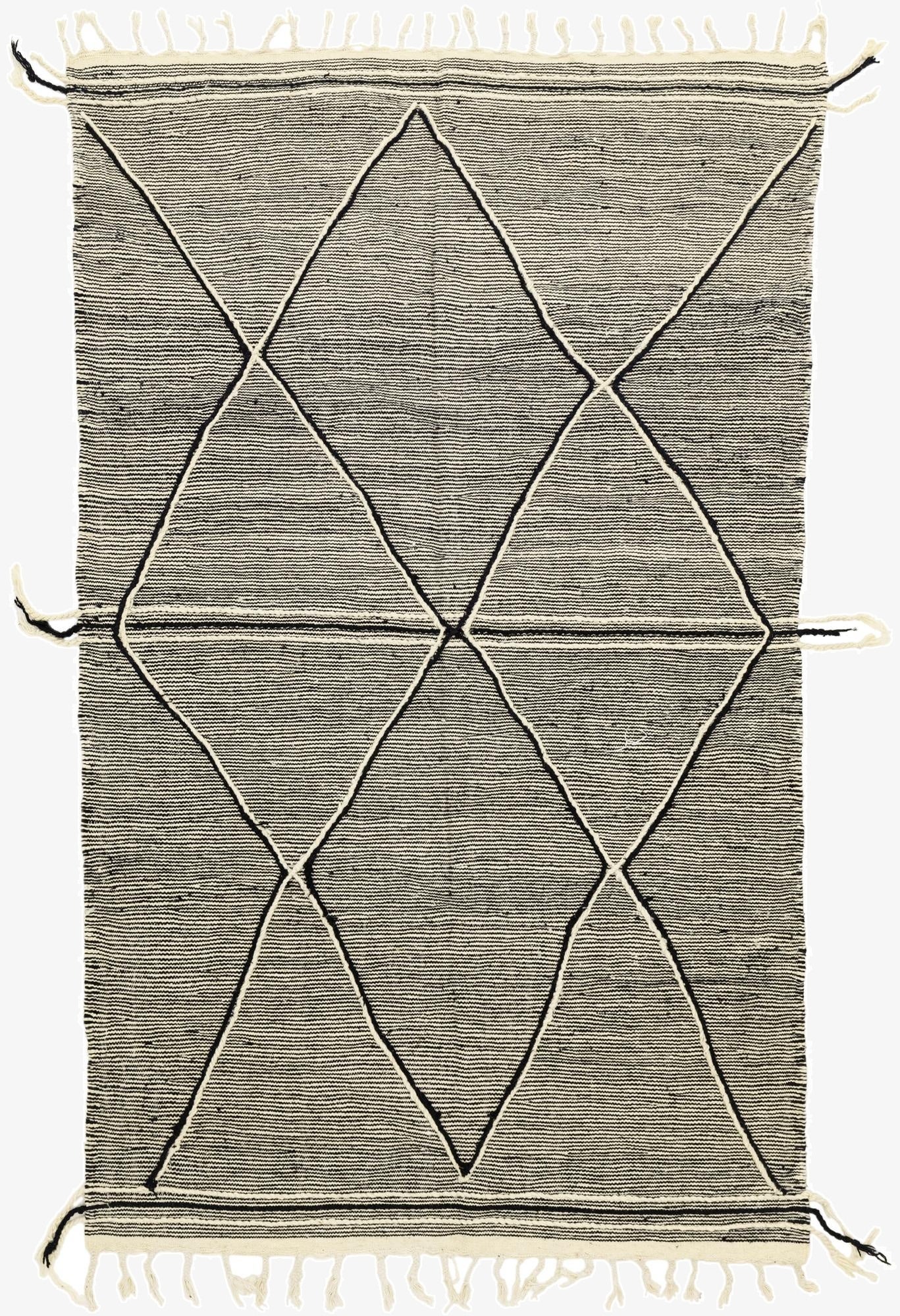 6' 2 x 10' 1  Hand Knotted Moroccan Wool Rug