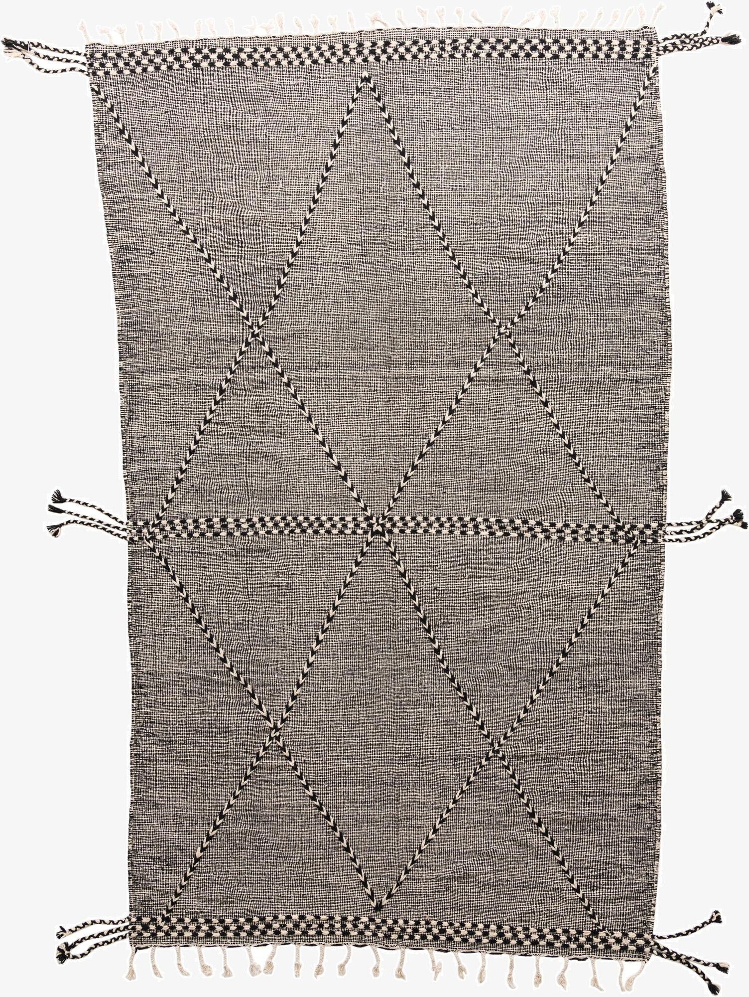 7' 2 x 12' 3  Hand Knotted Moroccan Wool Rug