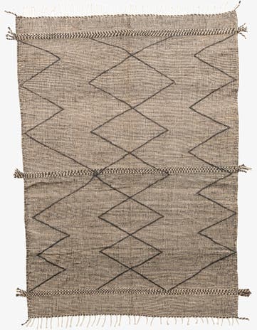 6' 7 x 9' 2 Hand Knotted Moroccan Wool Rug