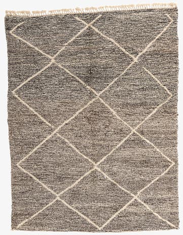 7' 2 x 9' 3 Hand Knotted Moroccan Wool Rug