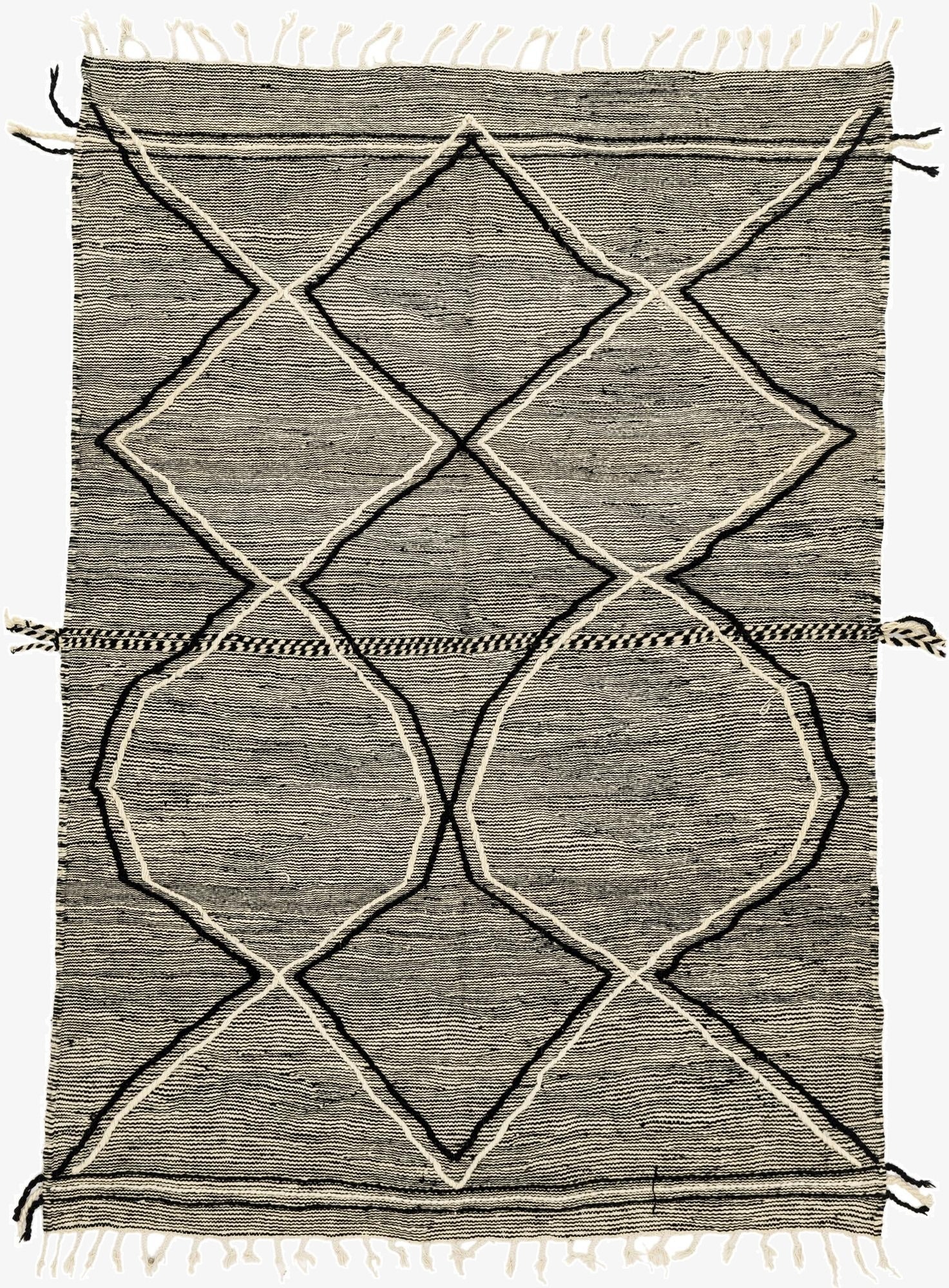 6' 5 x 9' 5  Hand Knotted Moroccan Wool Rug
