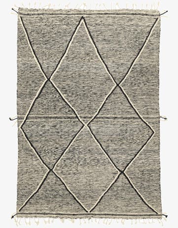 6' 9 x 9' 10 Hand Knotted Moroccan Wool Rug