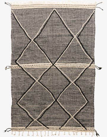 6' 1 x 9' 5 Hand Knotted Moroccan Wool Rug