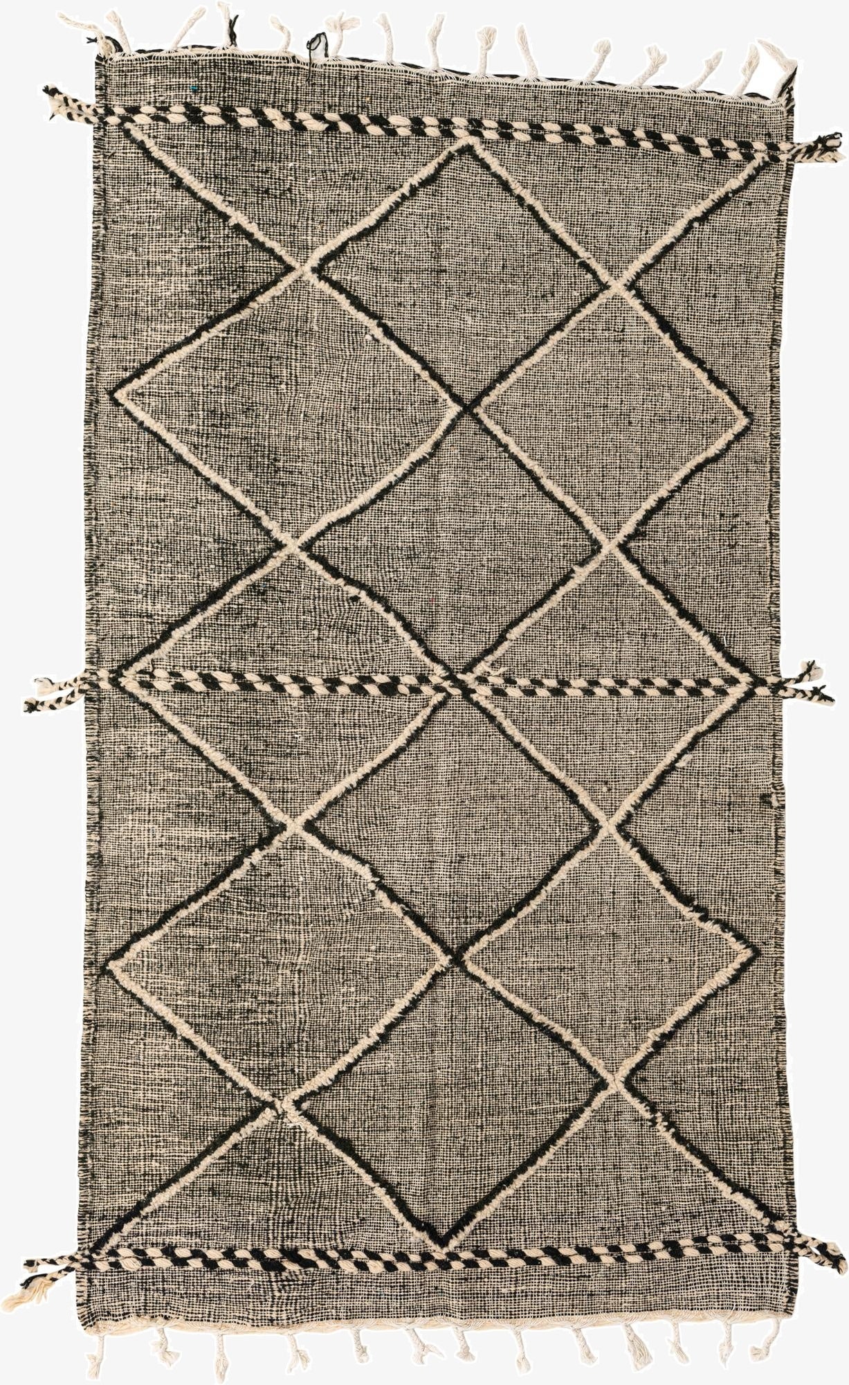 5' 2 x 9' 2  Hand Knotted Moroccan Wool Rug