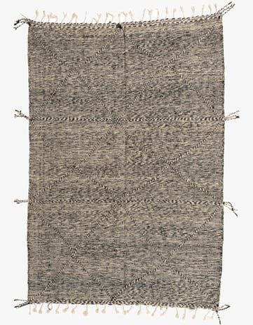 6' 5 x 9' Hand Knotted Moroccan Wool Rug