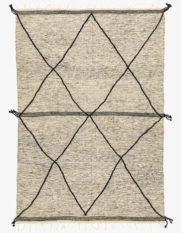 6' 4 x 9' 4 Hand Knotted Moroccan Wool Rug