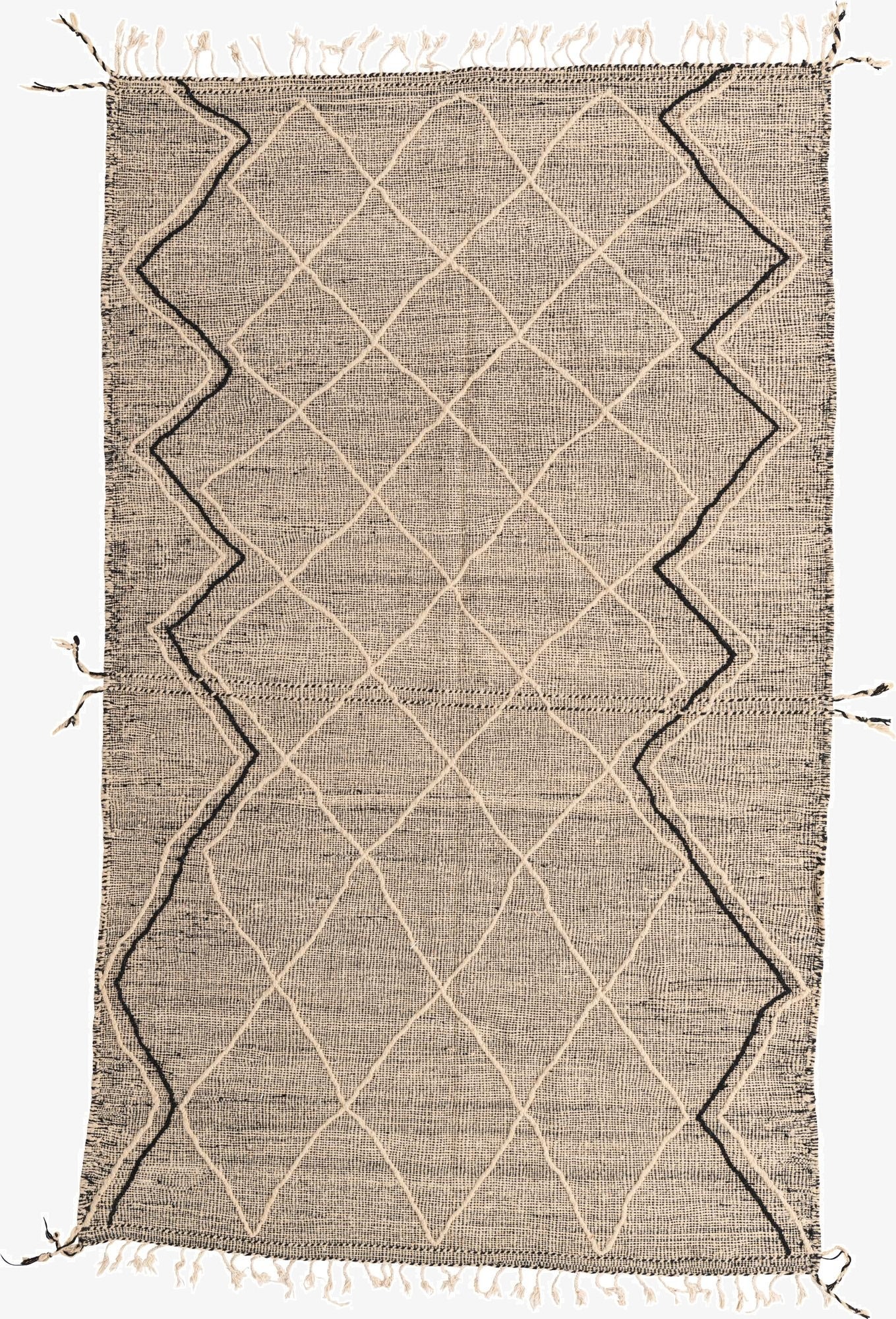 6' x 9' 10  Hand Knotted Moroccan Wool Rug